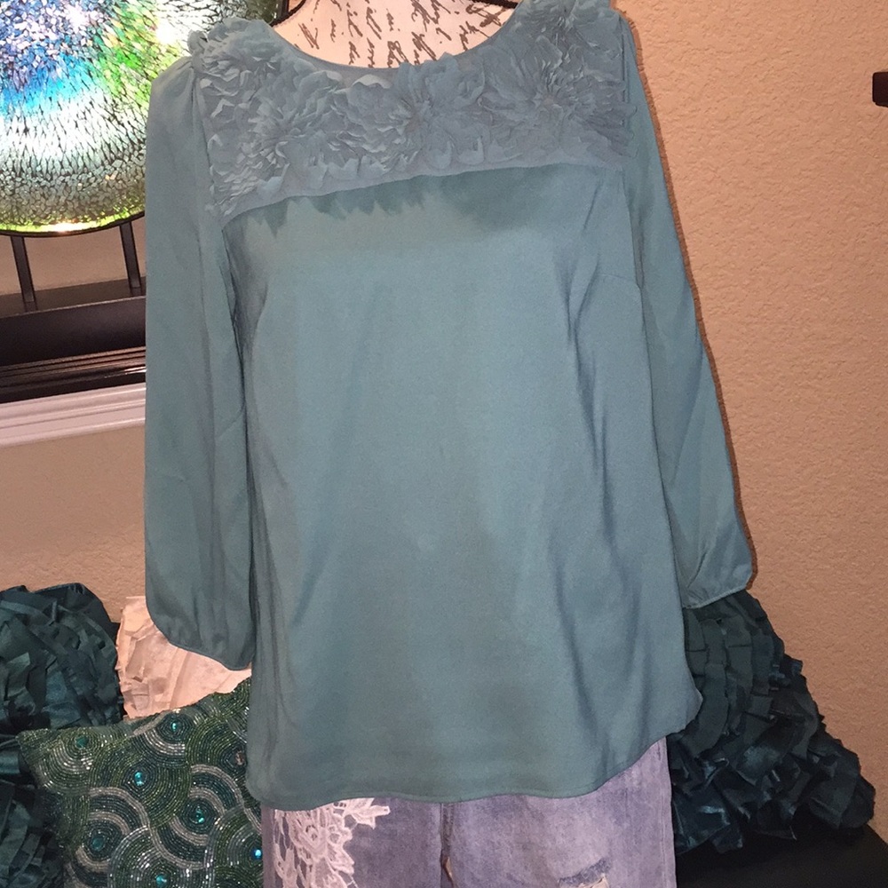 Ann Taylor Blouse 👚 Teal Size 8